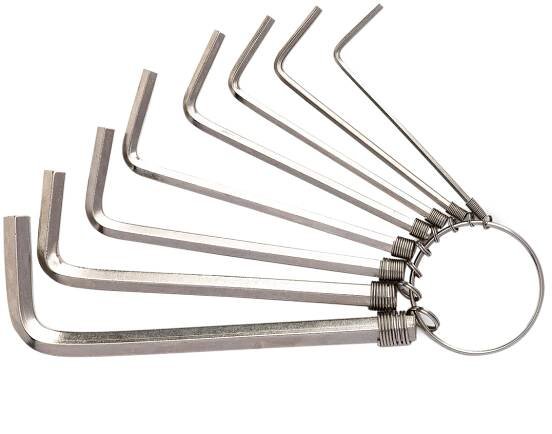 Sada imbusových klíčů Deli Tools EDL3080, 1,5-6 mm (stříbrná)