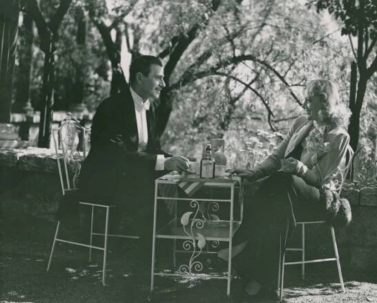 Sjätte skottet - Z natáčení - Edvin Adolphson, Karin Ekelund