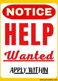Free Help Wanted Sign