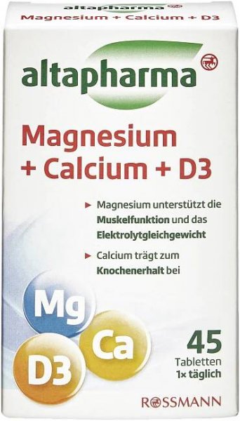 Tablety s hořčíkem, vápníkem a vitaminem D, doplněk stravy