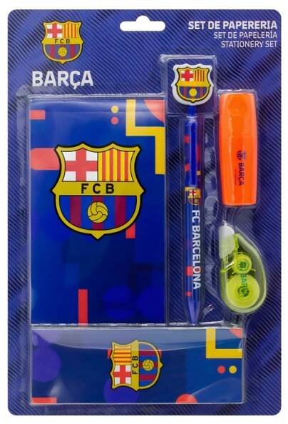 Školní sada FC Barcelona, modrá, 5 ks - Fotbalfans.cz