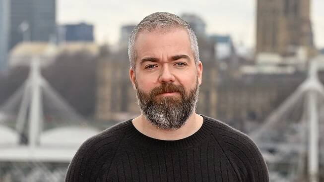 David F. Sandberg attends a photocall at IET London on March 06, 2023 in London, England for Shazam Fury Of The Gods