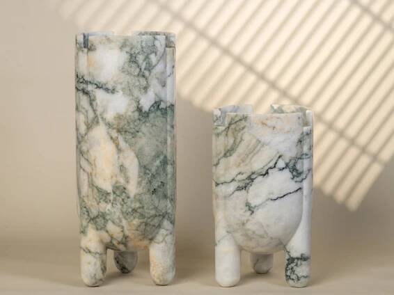 WHITE MARBLE VASE TF69L