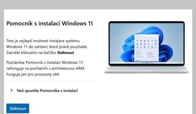 Windows 11 Asistent instalace