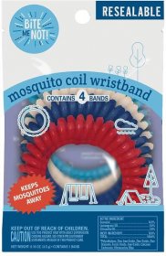 BiTE ME NOT! DEET Free Coil Wristband Insect Repellent, Multi-Color, 4 Count