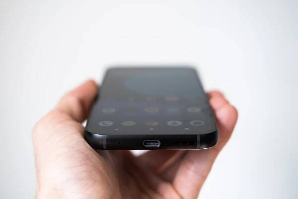 Fairphone 5 from the bottom.