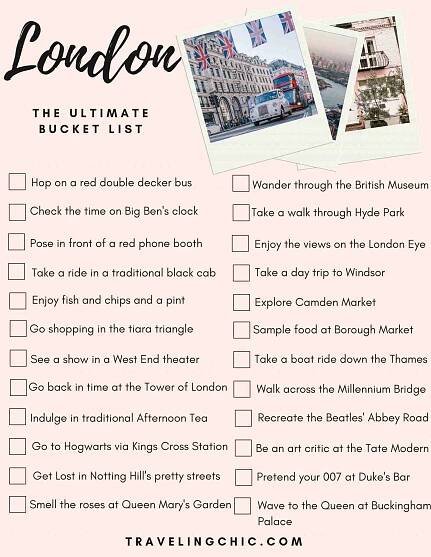 London – The Ultimate bucket list - Traveling Chic