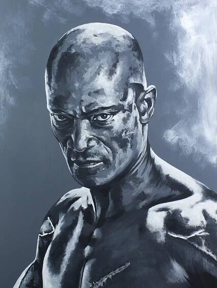 Oenomaus - Peter Mensah
Spartacus Series - Acrylic on board. 16x20