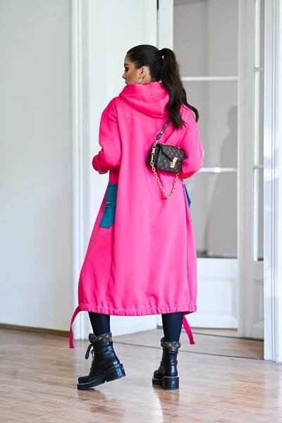 KARDIGAN MAGENTA & OPAL GREEN / 2 DĹŽKY NA VÝBER!