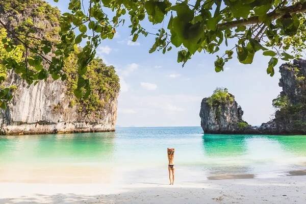Scenic beach in Phuket, Thailand