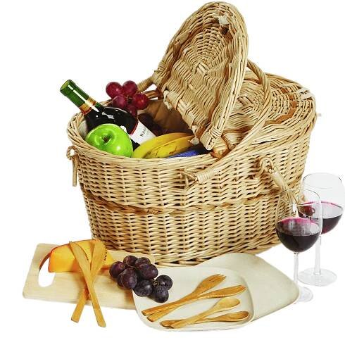 Gift basket picnic basket clipart t hamper pencil and in color picnic