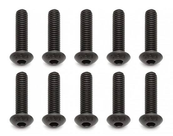 Imbusové šrouby s čočkovitou hlavou M4x16 mm FHCS, 10 ks.