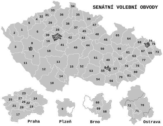 Seznam senátních obvodů v Česku