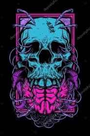 Skull and Brain Stock Vector by ©persetan 74700841