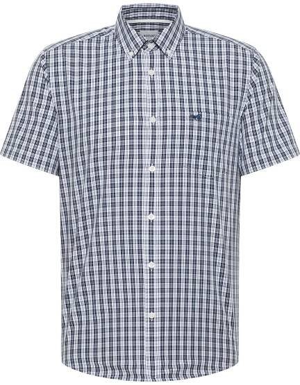 Pánská košile k.r. MUSTANG modro-bílá | EXE JEANS | Specialisté na džíny Mustang, Cross, Mavi a další