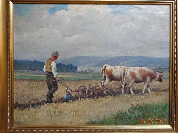 Václav Stein - Oráč - olej - plátno