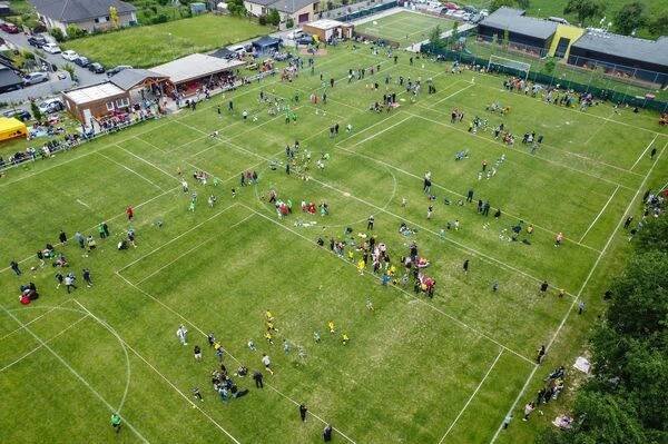Sportovní areál Babice během konání dětského turnaje ragby