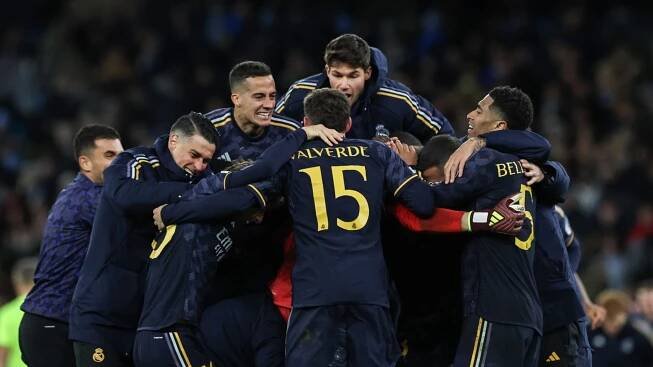 Fotbalisté Realu Madrid slaví postup