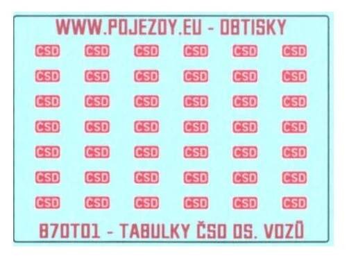 H0 - Logo ČSD 3.2 x 1.65 mm pro os. vozy