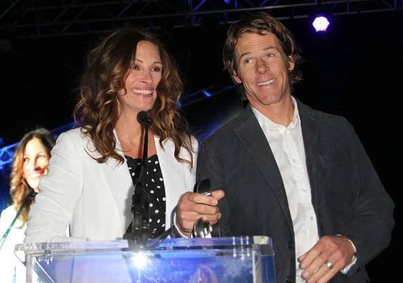 Actress Julia Roberts and Daniel Moder at an event
