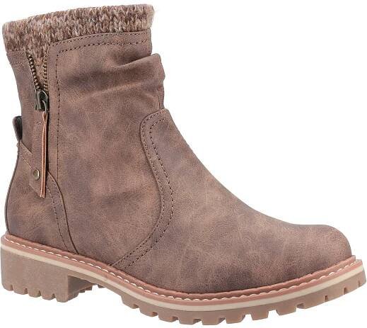 Divaz Women's Niki Fleece Lined Boot Various Colours 33026 - Tan 8