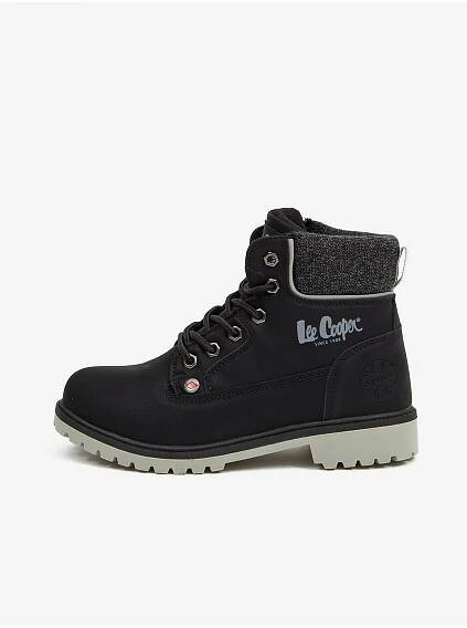 Lee Cooper Černé holčičí kotníkové boty Lee Cooper