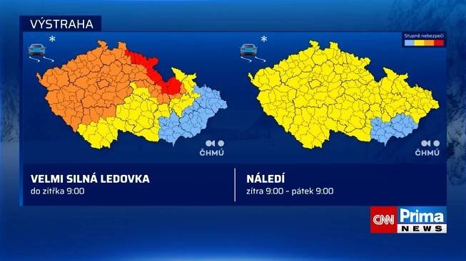 Počasí (18.1.2024), zdroj CNN Prima NEWS