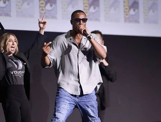 Jessie T. Usher speaks onstage during the 2024 Comic-Con International - Let's Hear It For Prime Video's 