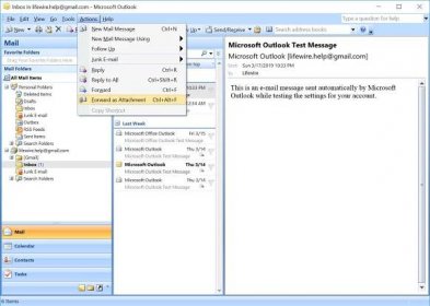 Jak přeposlat e-mail jako přílohu v aplikaci Outlook 6