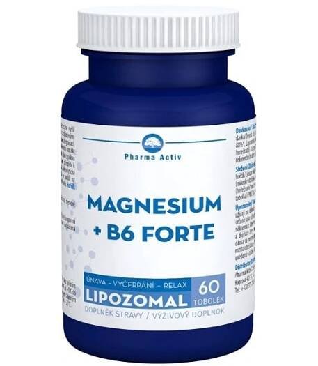 PHARMA ACTIV Lipozomal magnesium + B6 forte 60 tobolek