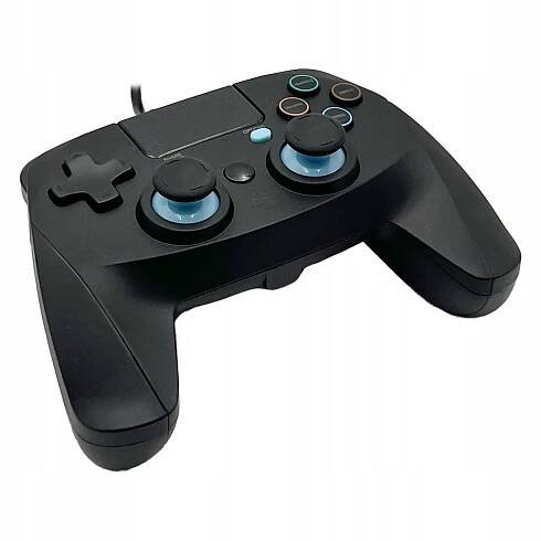 PAD PS4 PC DRÁTOVÝ OVLADAČ TOUCHPAD GAMEPAD VIBRACE ČERNÁ Konektory USB
