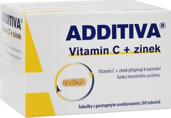 Additiva Vitamín C + zinek 80 kapslí