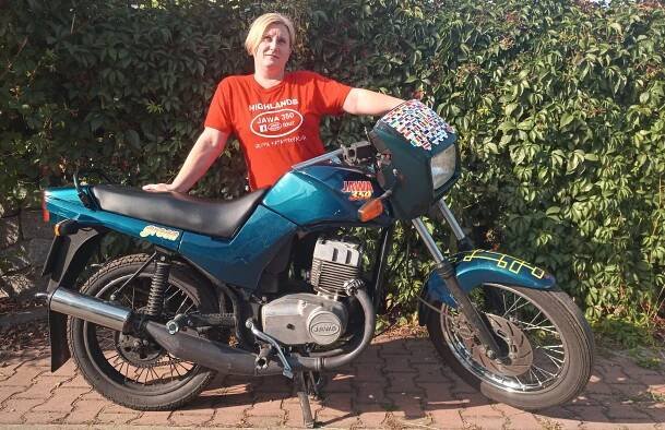 JAWA, ČZ, PRAGA, VELOREX, PAV,SIDECAR,Cestování - Moje motorky - Jawa 350-640/638/639/645 - Tramp , New Blau Tramp a Yellou