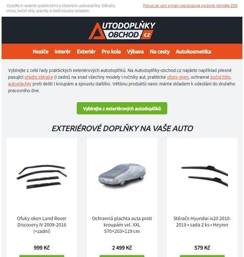 _ Náhradní stěrače i další autodoplňky skladem