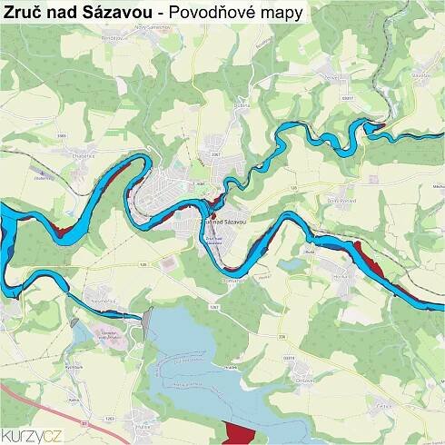 Zruč nad Sázavou - mapy | Kurzy.cz