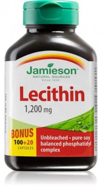 Jamieson Lecitin 1200 mg kapsle k podpoře funkce mozku a ke zlepšení paměti