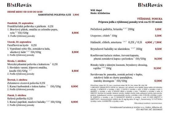 Denné menu Košice - zoznam menu | restauracie.sk
