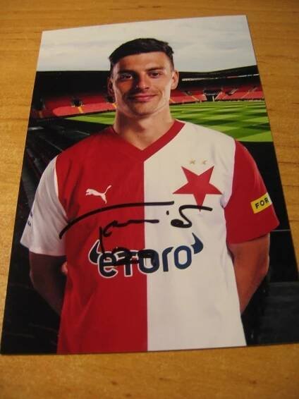 MICHAL TOMIČ - Slavia Praha - orig. autogram - Ostatní sběratelské předměty