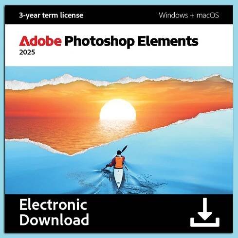 Adobe Photoshop Elements 2025 | PC/Mac | 3-year license [Digital Download]