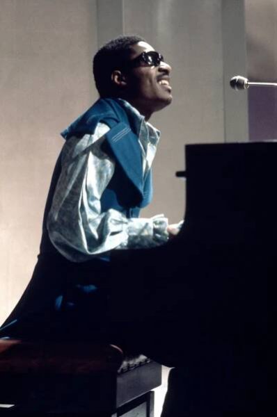 Stevie Wonder playing the piano in 1970