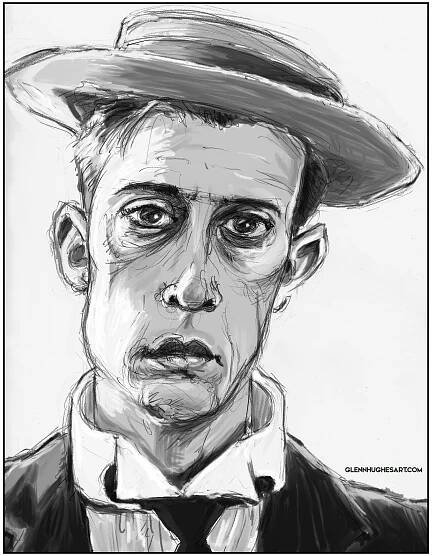 Buster Keaton - blue tint