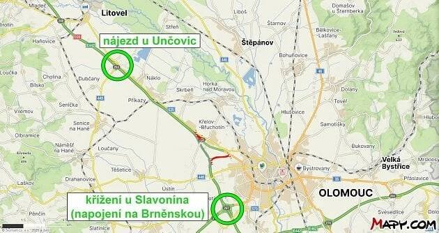 Dostupné napojení na D35 Olomouc - Mohelnice, od 27. července 2025