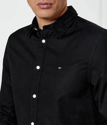 Košile FLEX Tommy Hilfiger | černá Slim Fit MW0MW38137