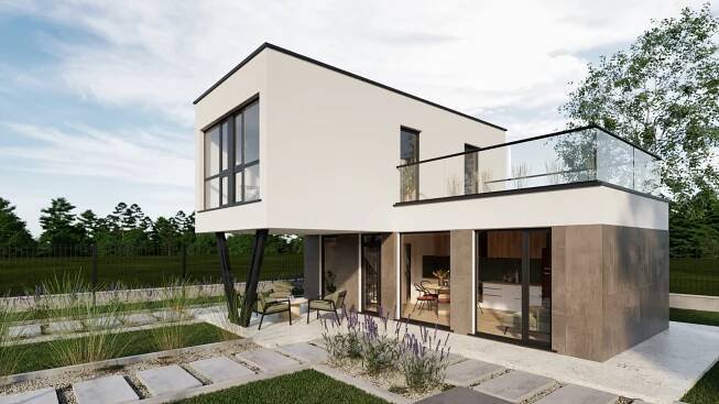Záznam živáku při průchodu modulárním domem X #modularnidum #mobilnidomysk