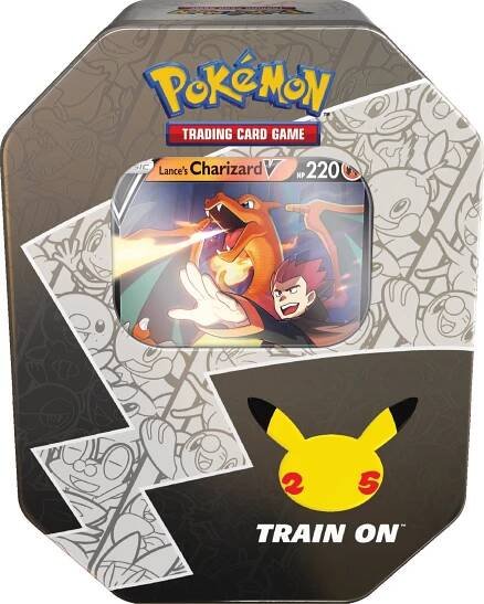 Karetní hra Pokémon TCG: Celebrations - Lances Charizard V Tin - Xzon