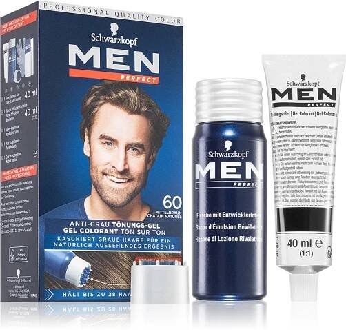 Schwarzkopf Men Perfect Anti-Grey Color Gel tónovací gel na vlasy