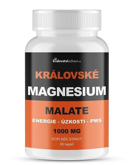 Královské Magnesium Malate 1000 mg, 90 kapslí