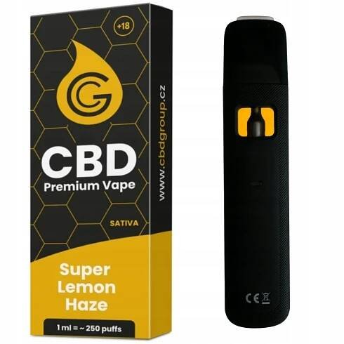 VAPORIZÉR CBD JEDNORÁZOVÝ POD SUPER LEMON HAZE 1 ml destilát VAPEPEN CCELL