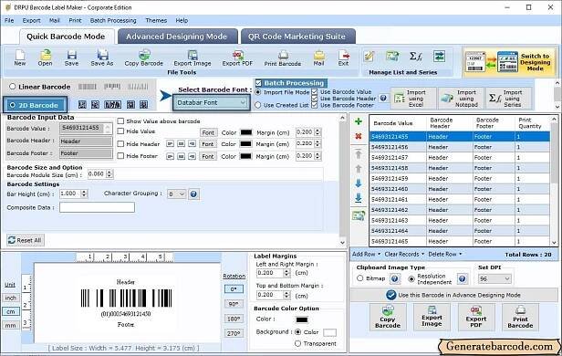 Barcode Generator Software - Corporate Edition