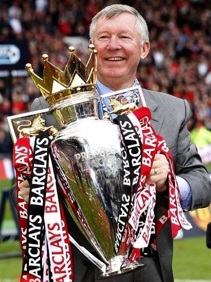 Trenér fotbalistů Manchesteru United Alex Ferguson